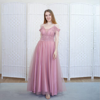 Розовое платье на выпускной