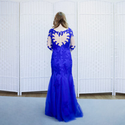 Синее платье русалка на выпускной вечер