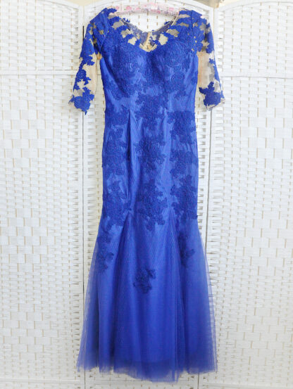 Синее платье русалка на выпускной вечер