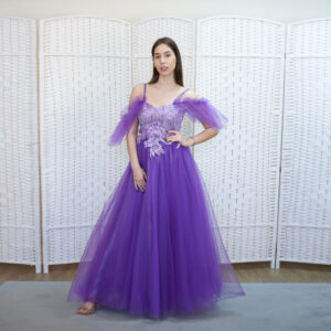 Фиолетовое платье на выпускной вечер