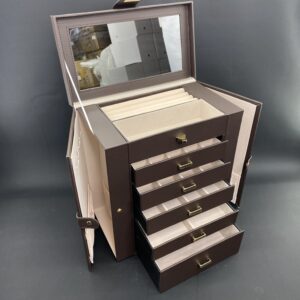 Деревянная шкатулка для украшений, 5 ящиков, орех