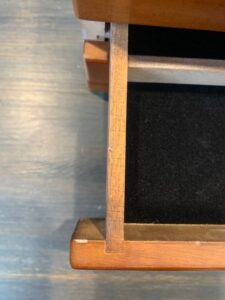 Деревянная шкатулка для украшений, 3 ящика, орех с зеркалом, уценка