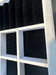 Деревянная шкатулка для украшений, 5 ящиков, белая с зеркалом, уценка