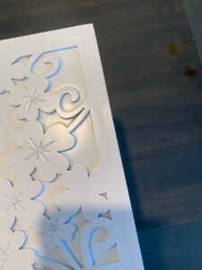 Деревянная шкатулка для украшений, 5 ящиков, белая с зеркалом, уценка