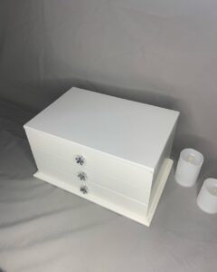 Шкатулка для украшений, 2 ящика, белая (Уценка)